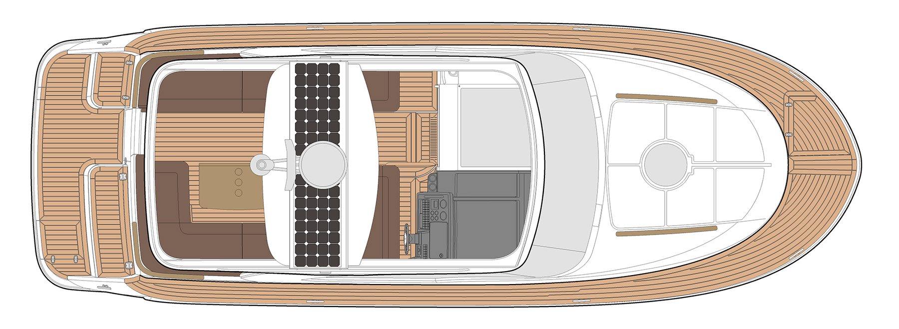 Marex 310 Sun Cruiser Deck layout
