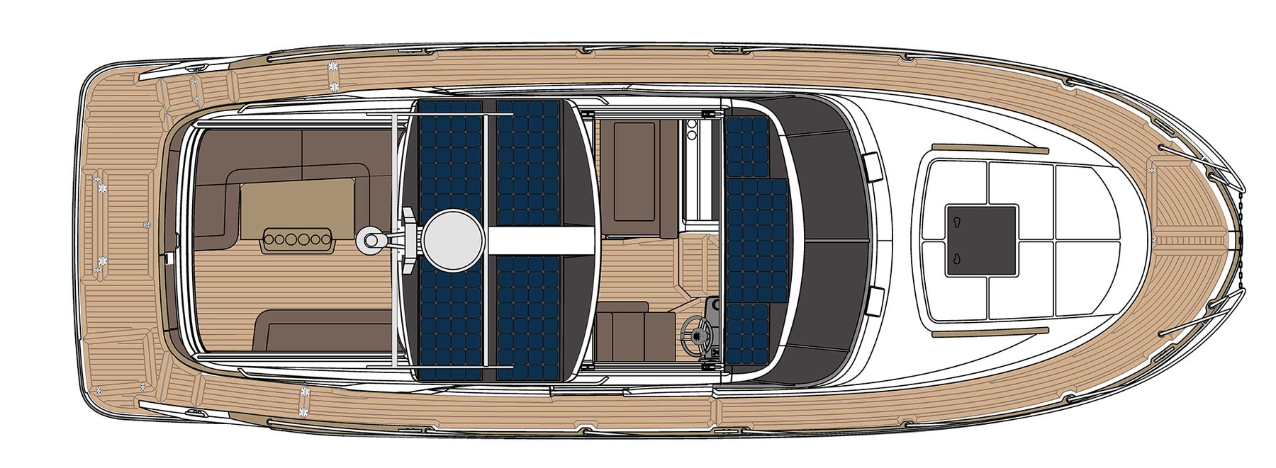 Marex 330 Scandinavia Deck plan