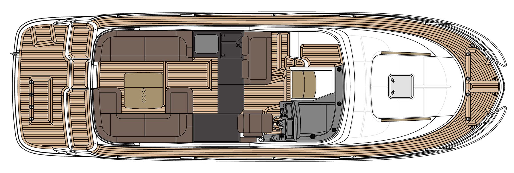 Marex 360 Cabriolet Cruiser Cockpit layout