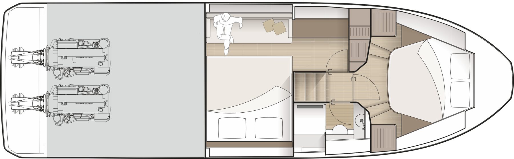 Marex 390 Accommodation layout